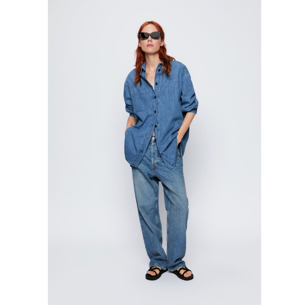 ZARA Oversized Jeans Shirt 💕 - Picture 4 of 7